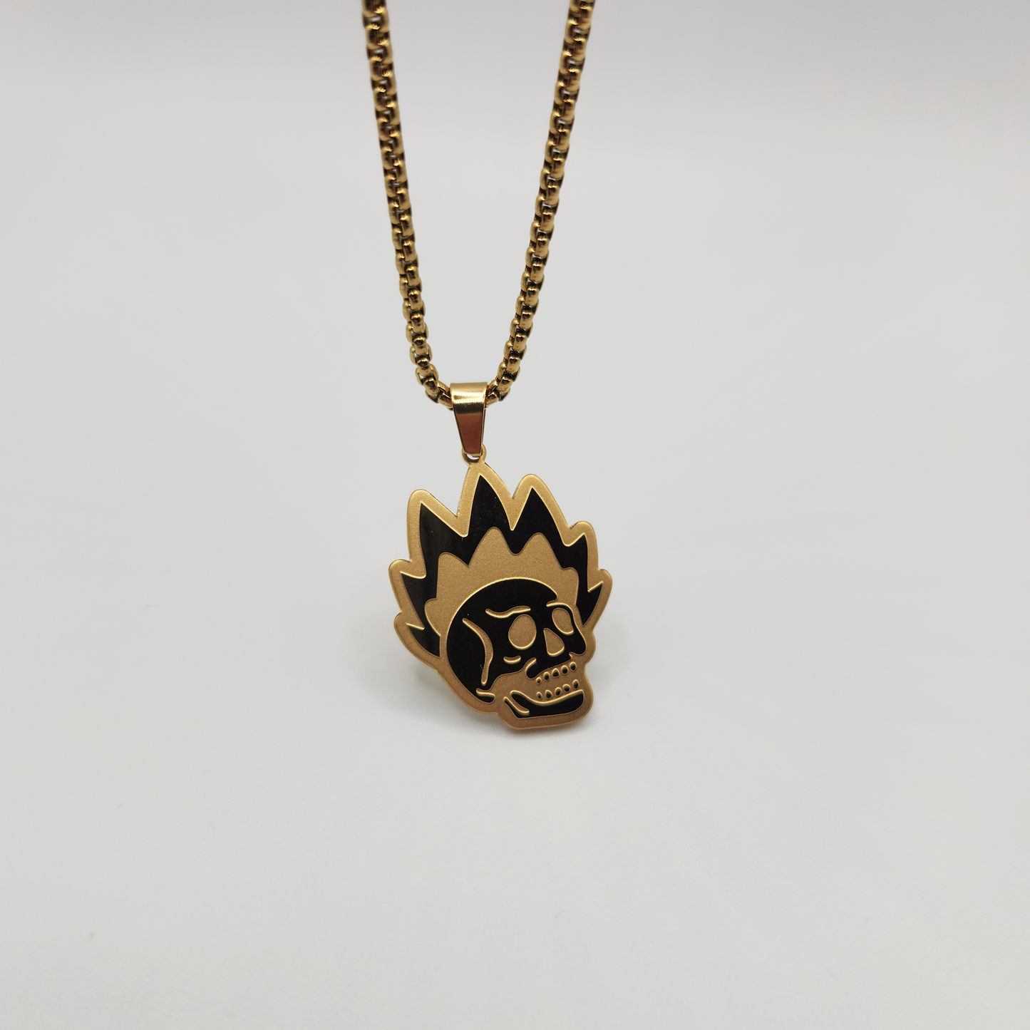 Raskll Pendant Necklace / 2.5mm Stainless Steel (Gold)