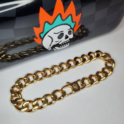 Cuban Link / 9mm Stainless Steel (Gold)