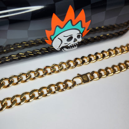 Cuban Link / 9mm Stainless Steel (Gold)