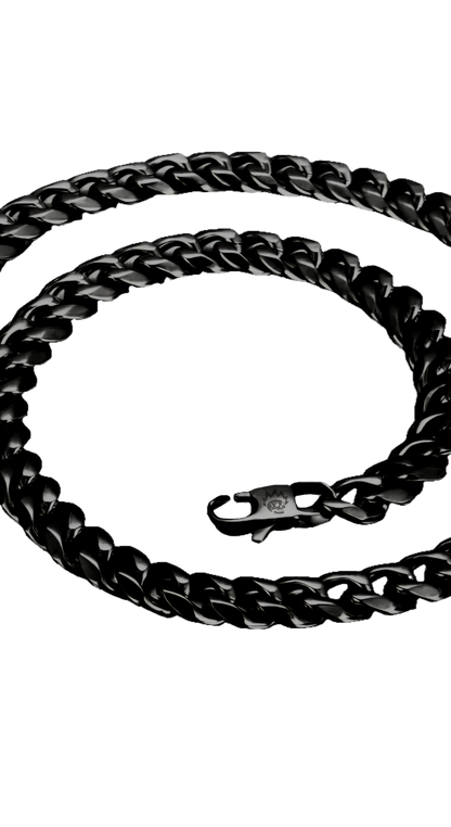Cuban Link / 9mm Stainless Steel (Black)