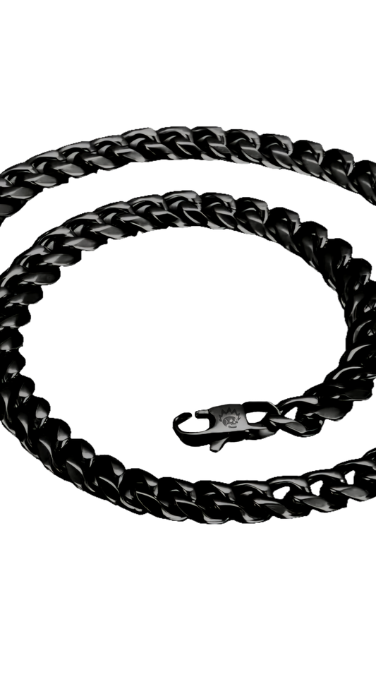 Cuban Link / 9mm Stainless Steel (Black)