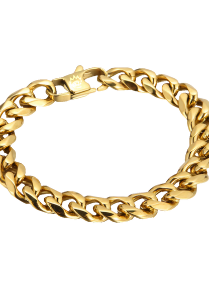 Cuban Link / 9mm Stainless Steel (Gold)