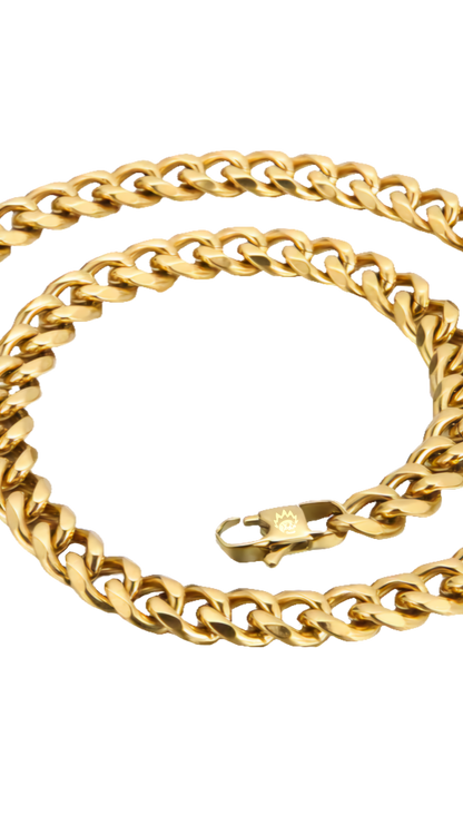 Cuban Link / 9mm Stainless Steel (Gold)