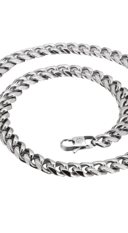 Cuban Link / 9mm Stainless Steel (Silver)