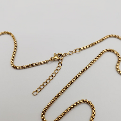 Raskll Pendant Necklace / 2.5mm Stainless Steel (Gold)