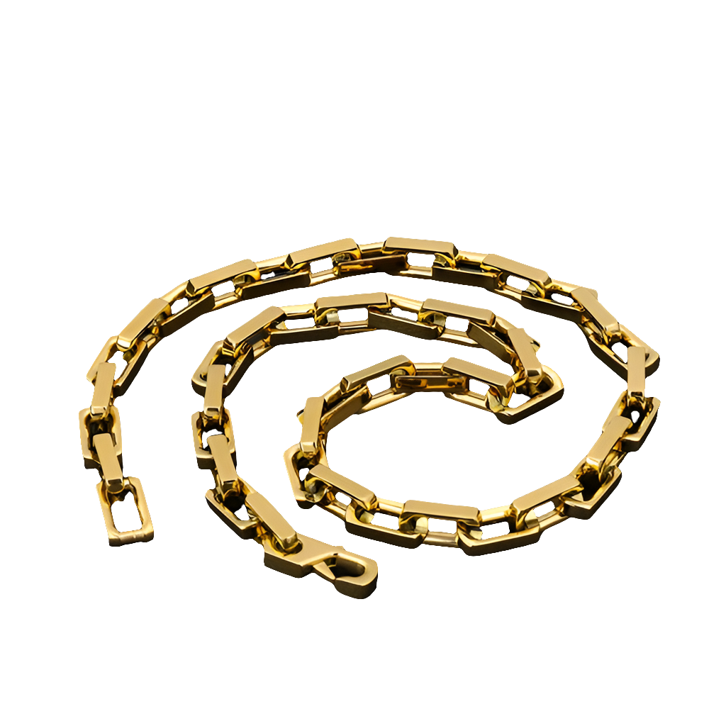 .Hellion Chain / 10mm Stainless Steel (18KGold) 24"