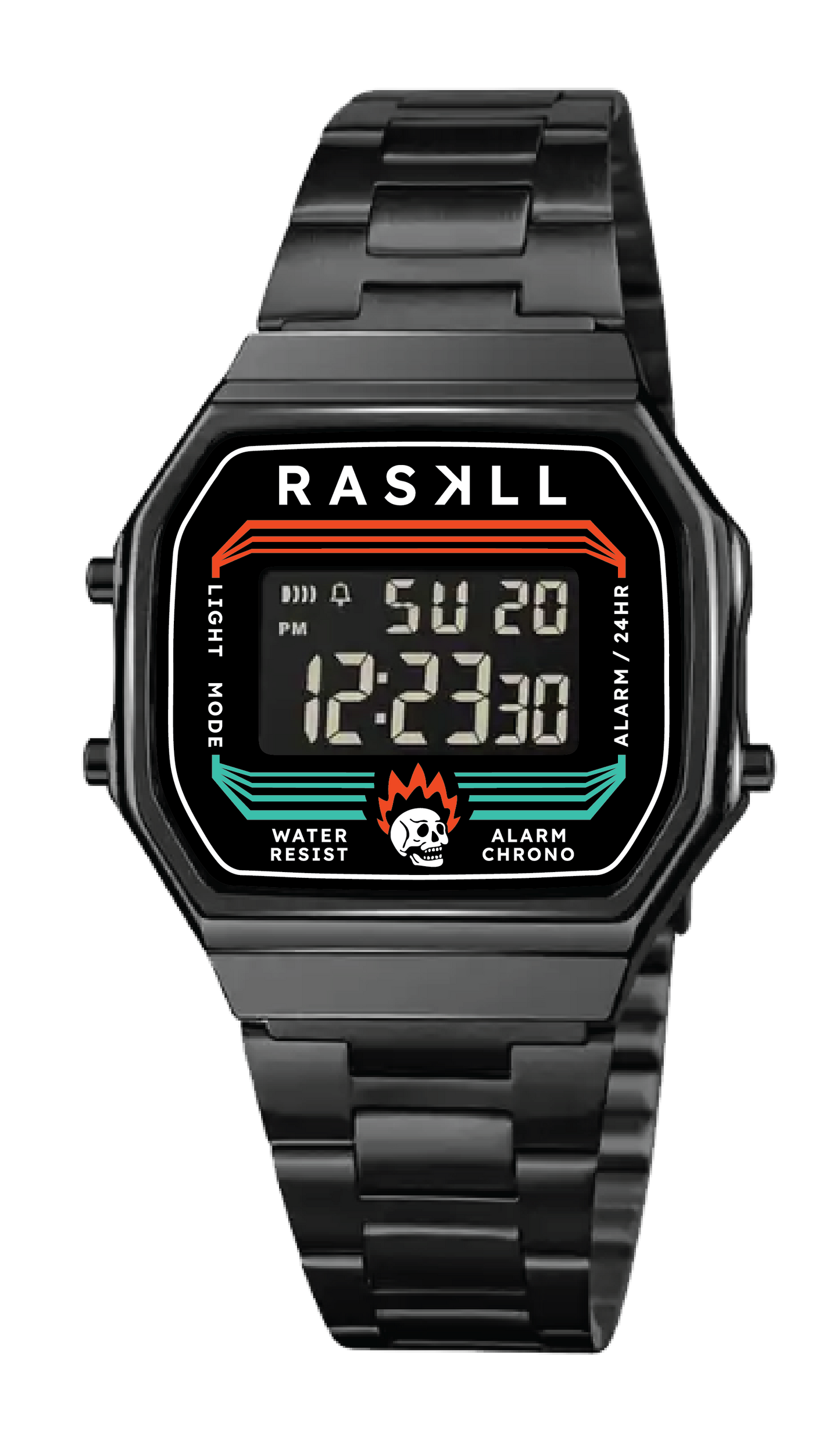 .Raskll. 769 / 35mm Stainless Steel Watch (Black)